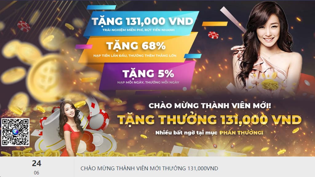 Các chương trình khuyến mãi cho thành viên mới 7ball